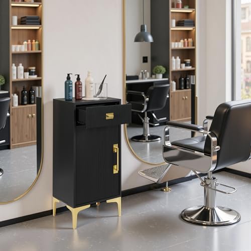 BarberPub Storage Barber Station with Cabinet, Salon Station 2027 - Image 2