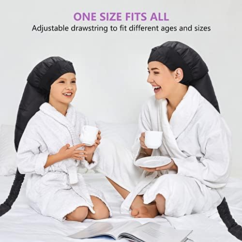 Upgraded Hooded Hair Dryer with Extra Large Adjustable Bonnet - Easy Styling, Curling and Deep Conditioning, with Portable Carrying Case (Black) - Image 7