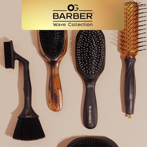 Olivia Garden Barber Wave Brush Collection – Vegan Boar & Combo Bristle Variations, Palm, Tunnel, Fade Brushes - Image 4