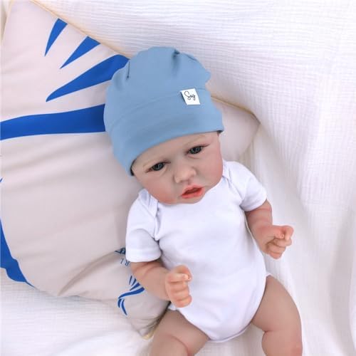 Jersey Beanie Hat for Newborn Baby Boys Girls Silky Satin Lined Hats Bonnet Toddler Infant Little Kids Beanies Caps - Image 3