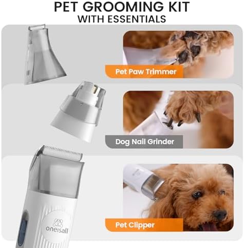 oneisall Dog Grooming Vacuum,7 in 1 Grooming kit Tools with Low Noise - Image 4