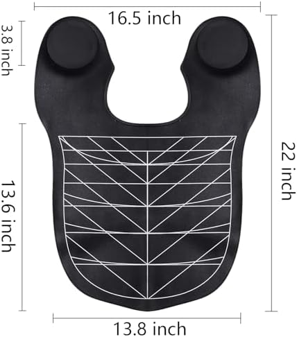 yarlung Hair Cutting Collar Silicone Salon Hair Cutting Guide Cape, Black - Image 2