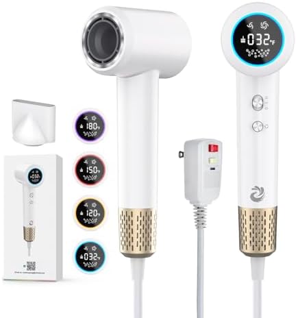KARFUN 110000RPM Ionic Hair Dryer, Positive & Negative Ion Tech (White) by Wearecommittedtoprovidinghigh-qualityandcost-effectiveproductsEmpoweringyoutocreateabrighterfuture