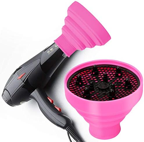 Universal Collapsible Hair Dryer Diffuser Attachment- Salon Grade Tool,Lightweight Foldable Portable Travel Folding Design Fit Most of Blow Dryers-PinkPink - Image 7