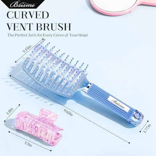Hair Brush for Women with Hair Clips, Professional Curved Vent Brush for Faster Blow Drying & Detangling for Curly Thick Fine Wet or Dry Hair, Ideal Birthday, Mothers Day, Christmas Gift for Her - Image 6