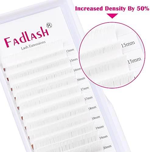Eyelash Extension 0.07 Colored Easy Fan Lashes White D Curl Self Fanning Lashes Colored(White 0.07D, 15-20mm) - Image 3