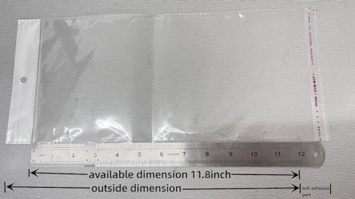 PABCK 100 Pack Clear Self Adhesive Hair Packaging Bags 6.1x11.8 inch - Image 6