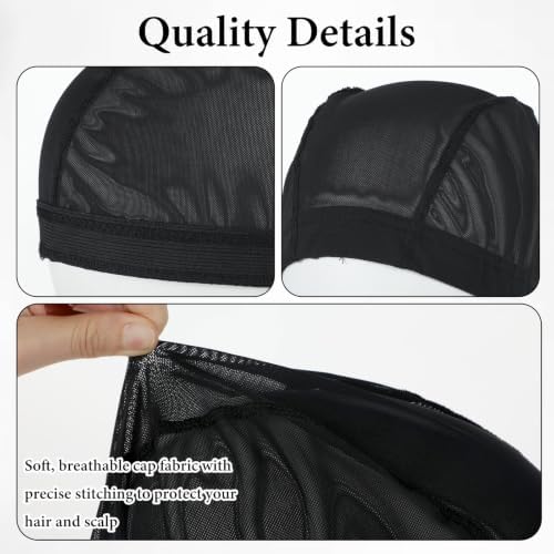 4pcs Wig Grip Cap, Satin Lined Wig Cap - Image 3