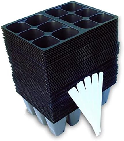 Seedling Starter Trays, 720 Cells: (120 Trays; 6-cells Per Tray), Plus 5 Plant Labels by Unknown