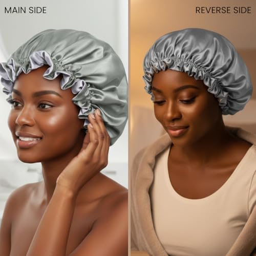 Silk Satin Hair Bonnet for Sleeping Reversible - Image 2