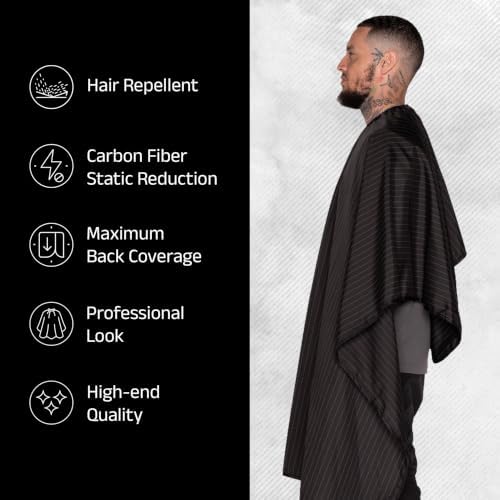 Barber Strong The Barber Cape Haircut Cover for Men, Hair Repelling and Static-Reducing Material, Water Resistant Fabric - Image 3