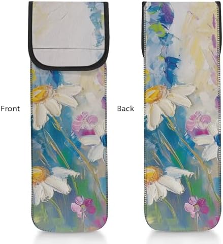 Flashideas Daisy Flat Iron Case Curling Iron Organizers and Storage with Pocket Heat Resistant Neoprene Curling Iron Holder Universal Curling Iron Cover Sleeve Hot Tools Travel Bag - Image 7