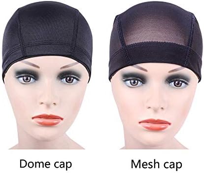 YANTAISIYU 2 PCS/Lot Black Mesh Cap Wig Cap for Making Wigs Stretchable Hairnets with Wide Elastic Band (Mesh Cap L) - Image 4