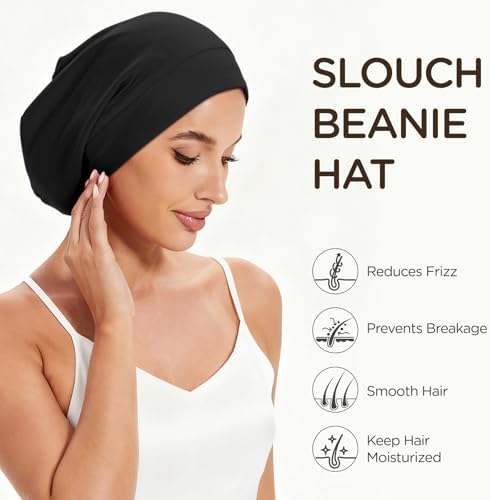 2Pcs Satin Lined Bonnet for Sleeping for Women Men - Image 3