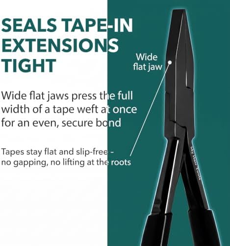 My Hair Tools Tape In Extension Pliers Smooth Jaw Sealing Tool, Black - Image 4