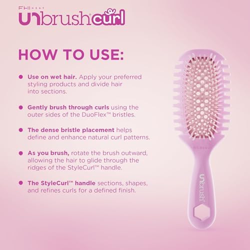 FHI Heat UNbrush Curl Detangling Brush for use on Wet Hair Only - Image 4