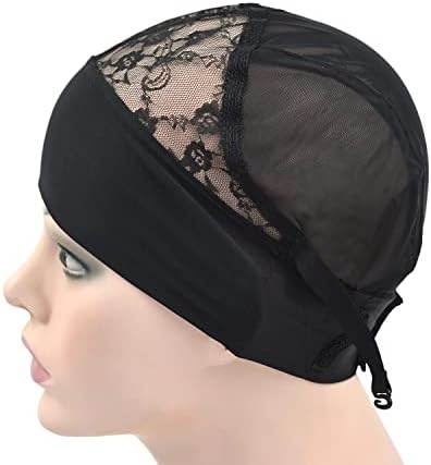 2 Pcs Headband Wig Caps Adjustable Lace Wig Grip Cap Ice Silk Material for Making Headband Wigs (Lace Wig Caps) - Image 3