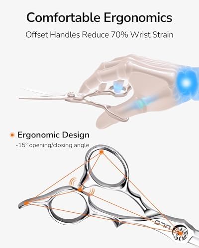ULG Professional Hair Cutting Scissors 6.7" Japanese 440C Barber Shears - Image 5
