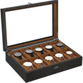Uten 10 Slot Watch Case with Glass Display, Gift Idea by UTENHOMEGOODSCENTER