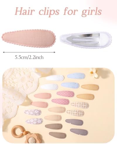 doboi Toddler Hair Clips for Girls Baby Barrettes-20PCS Pastel Neutral - Image 2