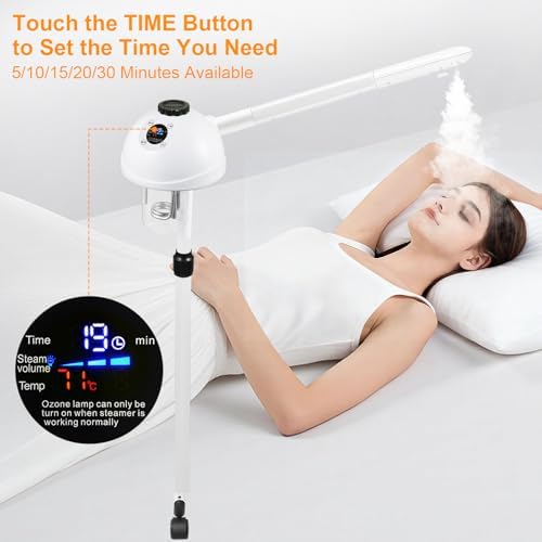 Professional Facial Steamer, Vaporizador Facial with Steam Adjustable & Timer, Movable Arm, Preheating Esthetician Steamer, Home Beauty Salon SPA - Image 7