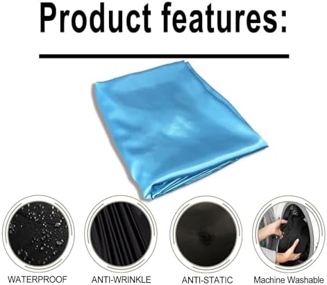 Pelocapa Salon Styling Capes for Clients, Hair Dye Cutting Capes with Elastic Hooks, Waterproof Light Weight Satin Sheen Styling Cape Barber Gown for Stylist, 63”*56”(Blue) - Image 5