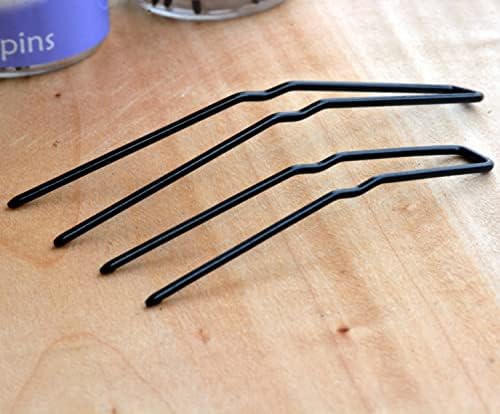 U Shaped Hair Pins for Buns, Bobby Pins for Women, Strong Thick Ballet Bun Hair Pins, Spring Steel Hair Styling Pins for Long Thick Hair, Dance, Updos and Bridal Hair, 24 Count 3 inch, Black - Image 4