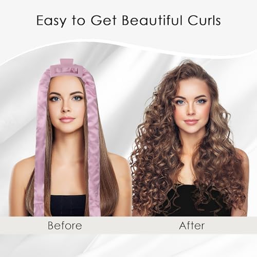 weiwei Satin Heatless Curlers Hair Curler, No Heat Curls Overnight Hair Curlers to Sleep In Overnight Curls Headband, 70" Hair Curlers No Heat, 9 Pcs Satin Heatless Curling Set for Women Long Hair - Image 3
