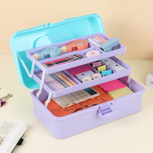 Tackle Box, 3-Layer Craft Sewing Medicine Art Hair Nails Tool Organizer - Image 5