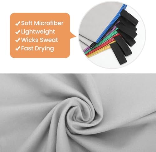 6 Pack Sweat Towels for Workout Quick Dry Microfiber Gym Towel Men Women Fitness Gear for Sports Exercise Tennis Yoga Running Cycling Hiking Towel(6 Pack(Grey)) - Image 3