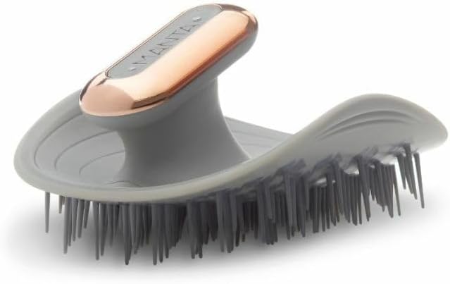 MANTA Pulse Electric Scalp Massage Brush – Wet Exfoliating Scalp Massager, Shampoo Brush for Hair Growth with Shower Holder, Grey - Image 4