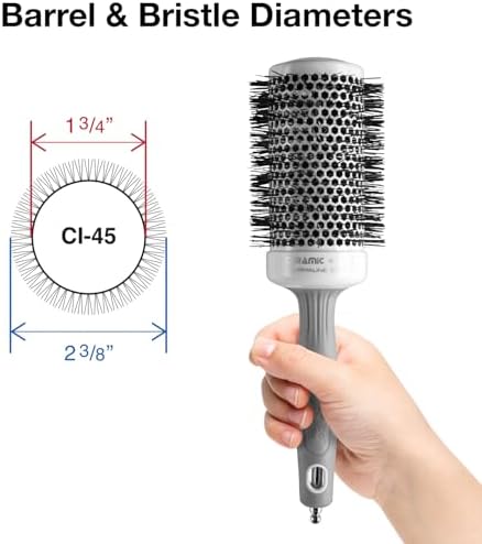 Olivia Garden Ceramic + Ion Round Thermal Hair Brush - Not Electrical - Professional Blowout Brush for Normal to Thick Hair - Image 2