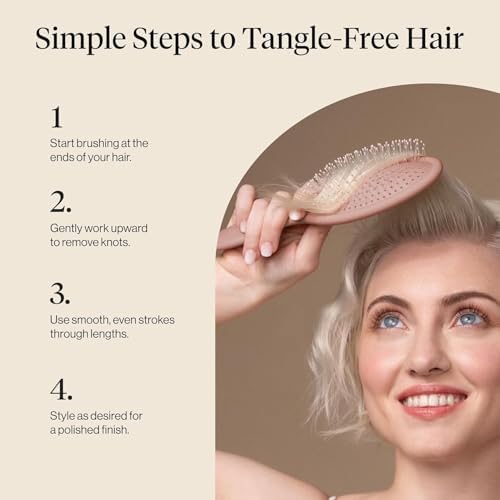 Kitsch Wet Dry Brush Detangler – Hair Brush for Women - Terracotta - Image 7