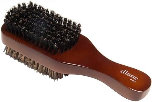 Diane Premium 100% Boar Bristle 2-Sided Club Brush for Men, Wood Handle by Diane