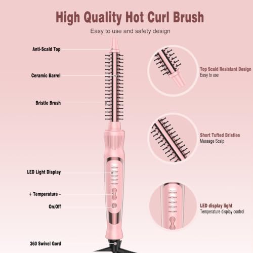 1/2 Inch Curling Brush, Ceramic Thermal Brush for Short Hair - Image 6