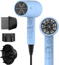 AINA Hair Dryer with Diffuser,Comb Full-Featured Blow Dryer 110V(Blue) by Aina