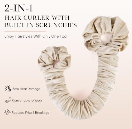 Velvet Heatless Curling Scrunchie Overnight Curls Hair Curler - Image 2
