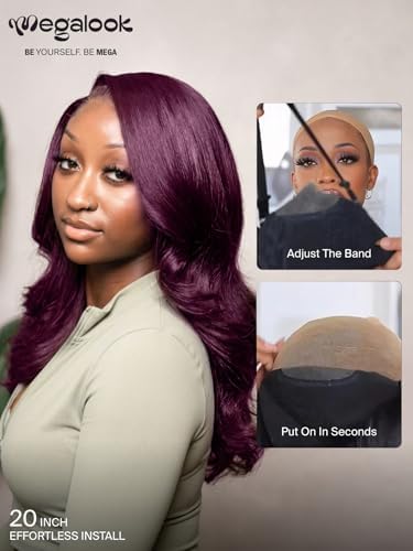 6x5 Glueless 99J Burgundy Body Wave Wig Human Hair 20 Inch - Image 4