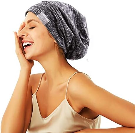 Beanie Sleep Hats Bonnet for Women Girls Curly Frizzy Hair Cover by ELIHAIR