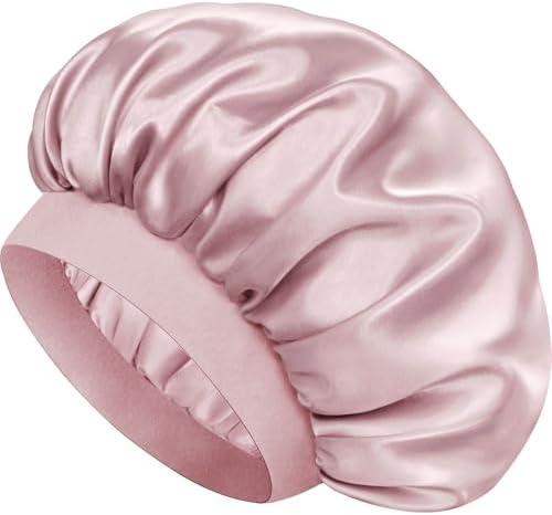 Satin Silk Bonnet for Hair, Double Layer Sleep Cap for Men & Women by Doitory