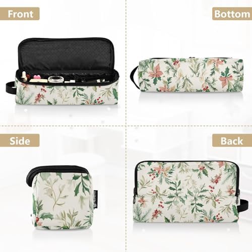 GuoChe Portable Travel Carrying Case and Heat Resistant Mat with Zipper Berries Pattern Traditional Greenery - Image 5
