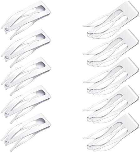 Chinco White 24 Pcs Double Grip Hair Metal Snap Clips,2 Inch by Chinco