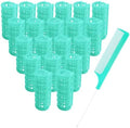 20PCS Plastic Hair Rollers Set 2.5cm/1in Heatless Rollers Hair Curlers Snap on Rollers Self Grip Rollers Hairdressing Curlers Tools for DIY Hairdressing Hair Salon (Green) by MOODKEYbrand