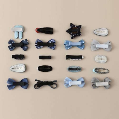 Baby Girls Hair Clips Bows Set 20 Pack 2'' Handmade Toddler Hair Accessories, Infant Fully Covered Barrettes for Kids Fine Hair - Image 5