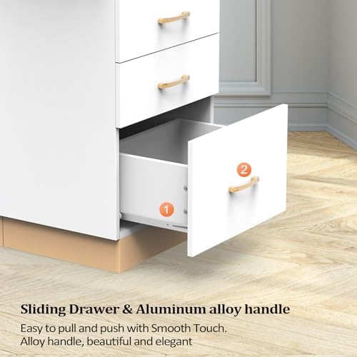 Salon Station Barber Station, White Salon Stations for Hair Stylist, Hair Storage Cabinets with a Storage Basin, 3 Drawers & 3 Hair Dryer Holders, Beauty Salon Spa Equipment - Image 7