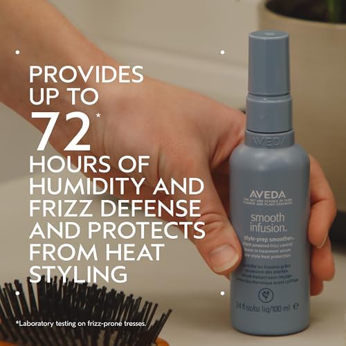 Aveda Smooth Infusion Style-Prep Smoother | Leave-In Anti-Frizz Serum | 72-Hour Frizz Defense & Frizz Control | Heat Protectant | 98% Naturally Derived* - Image 2
