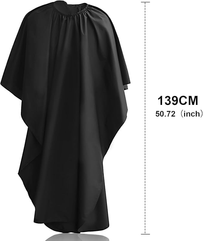 Unisex Salon Hair Cape for Men & Women - Adjustable Neckline, Waterproof Design, Professional Barber Supplies - Image 4