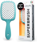 Janeke Original Patented Superbrush Detangler Brush Anti-static Hairbrush Easy For Wet or Dry Use Flexible with Nylon Bristle Great for All Hair Types - Long Thick Curly (Tiffany) by Janeke