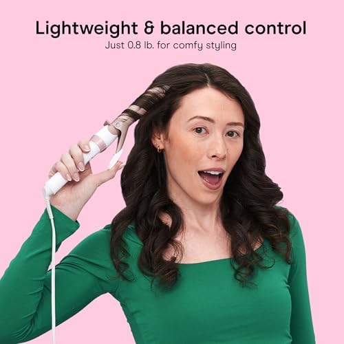 Conair Curling Iron, Double Ceramic, 1" Barrel, White/Rose Gold - Image 5