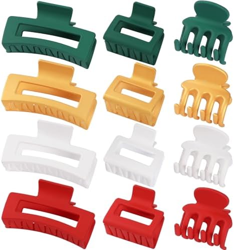 SMKSL 12 Pcs Hair Claw Clips for Women & Girls 3 Styles Hair Accessories - Image 2